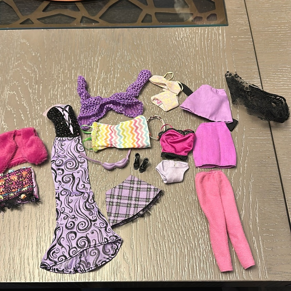 Barbie clothes lot multiple sets heels and original Barbie underwear